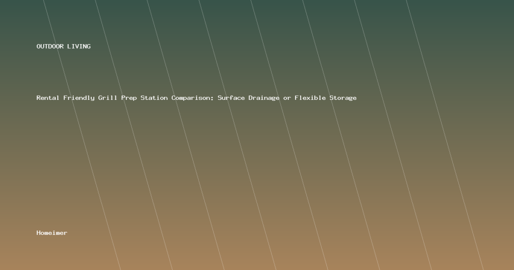 Rental Friendly Grill Prep Station Comparison: Surface Drainage or Flexible Storage