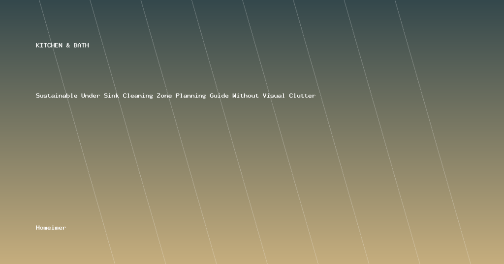 Sustainable Under Sink Cleaning Zone Planning Guide Without Visual Clutter